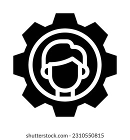 user glyph icon illustration vector graphic