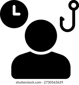 Vector de ilustración de icono de glifo de usuario