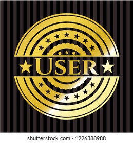 User gold shiny emblem
