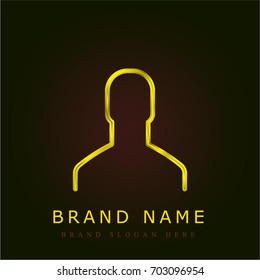 User golden metallic logo