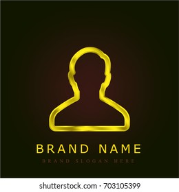User golden metallic logo