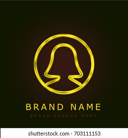 User golden metallic logo