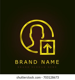 User golden metallic logo
