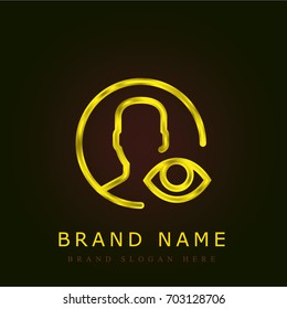 User golden metallic logo