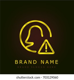 User golden metallic logo