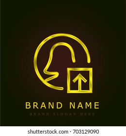 User golden metallic logo