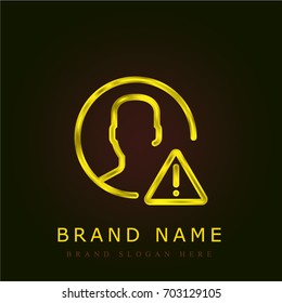 User golden metallic logo