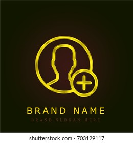 User golden metallic logo