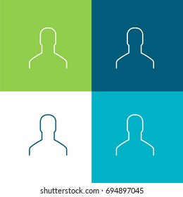 User green and blue material color minimal icon or logo design