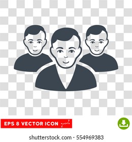 User Group EPS vector icon. Illustration style is flat iconic smooth blue symbol on chess transparent background.