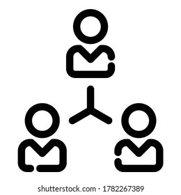 Benutzergruppe, flat Symbol einzeln auf weißem Hintergrund