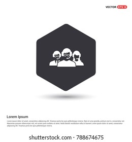 User group icon. Background icon template