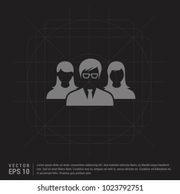 User group icon. - Black Creative Background