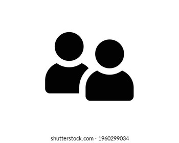 User group icon in black design.