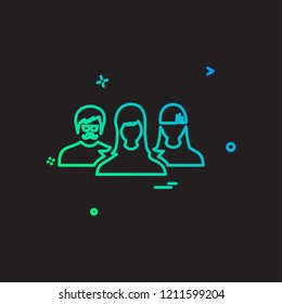 User Group icon design vector