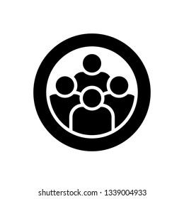 User group icon with flat style.