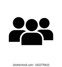 User group icon flat vector illustration design isolated on white background