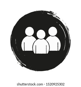 User group icon. Grunge vector icon.