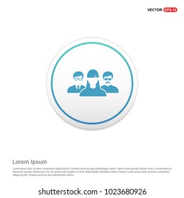 User group icon. Hexa White Background icon template