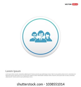 User group icon. Hexa White Background icon template