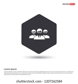 User group icon. Hexa White Background icon template - Free vector icon