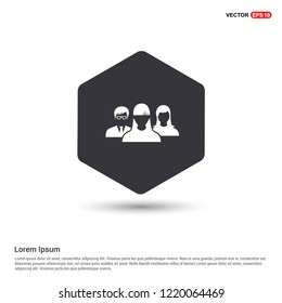 User group icon. Hexa White Background icon template - Free vector icon