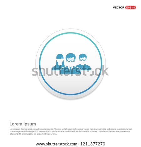 User group icon. Hexa White Background icon template - Free vector icon