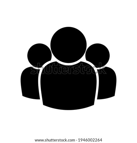 user group icon, isolated pictogram avatar of several people on white background