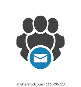 User group icon. Management Business Team Leader Sign. Social Media, Teamwork concept. Mail icon. Envelope