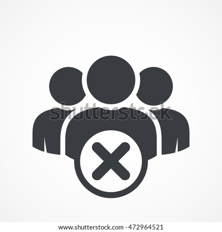 User group icon. Management Business Team Leader Sign. Social Media, Teamwork concept. Delete sign