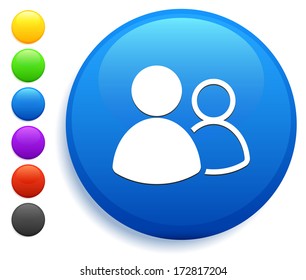 User Group Icon on Round Button Collection