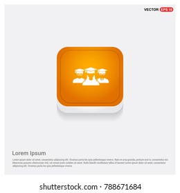 User group icon. Orange Abstract Web Button