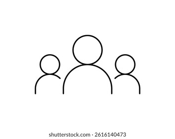 User Group Icon. Group of People Icon. Audience, Community, Team, People Vector Icon in Outline Style with Editable Stroke.