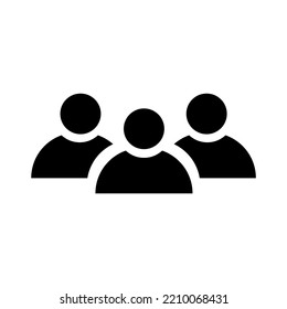 User Group Icon. People Silhouettes. Team, Workgroup Symbol. Isolated Vector Illustration.