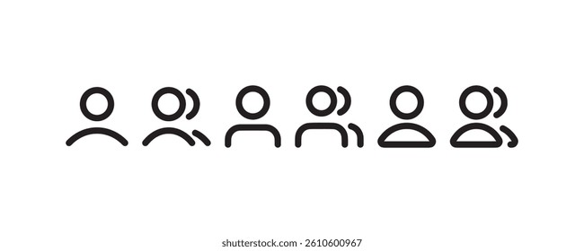 User and group icon set for profiles Vector