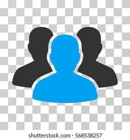 User Group icon. Vector illustration style is flat iconic bicolor symbol, blue and gray colors, transparent background. Designed for web and software interfaces.