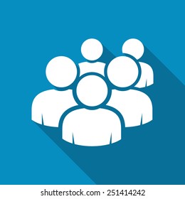 User Group Network Icon. Modern Design Flat Style Icon With Long Shadow Effect. Group People Icon. Community People. Member Icon. Team Activity. Forum Button. Group Activity Icon. Networking People