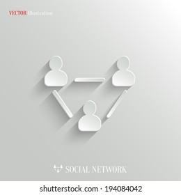 User group network icon - vector web illustration, easy paste to any background