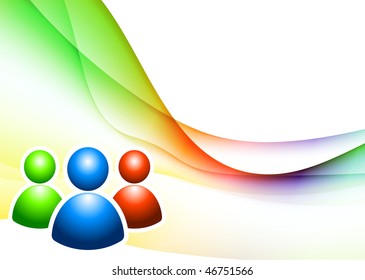 User Group on Abstract Background Original Vector Illustration