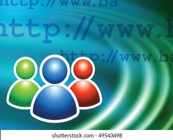 User Group on Abstract Liquid Wave Background Original Vector Illustration