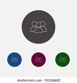 user group outline icon illustration, can be used for web and mobile design.