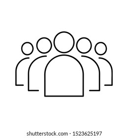 User group outline icon. linear style sign for mobile concept and web design. Group of people simple line vector icon. Symbol, logo illustration.