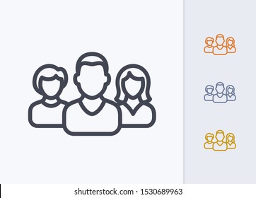 User Group - Pastel Stroke Icons. A professional, pixel-aligned icon.