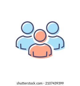 User Group Of People Sign Icon. Team Symbol. Сustomer Icon. Group Of Friends. Community Leader Icon. Multiple Person Silhouette