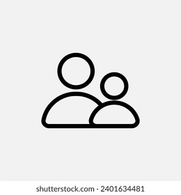 user , group, person, customer, elements for design with simple outline icon style