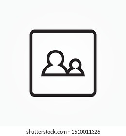 user group profile account line outline icon design vector illustration
