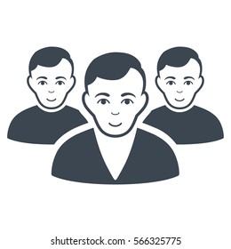 User Group vector icon. Flat smooth blue symbol. Pictogram is isolated on a white background. Designed for web and software interfaces.