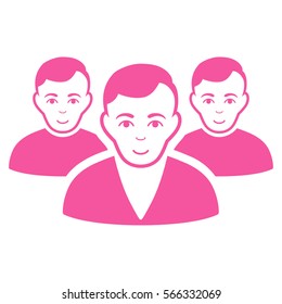 User Group vector icon. Flat pink symbol. Pictogram is isolated on a white background. Designed for web and software interfaces.
