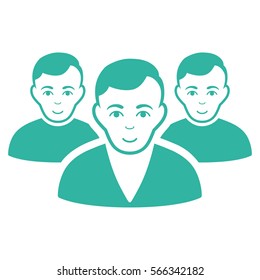 User Group vector icon. Flat cyan symbol. Pictogram is isolated on a white background. Designed for web and software interfaces.