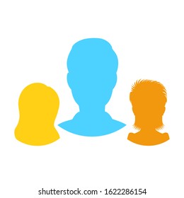 User Group vector icon isolated on white background, people crowd, symbol of business people in flat style for web site design, mobile app, logo